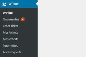 menu du plugin wpline