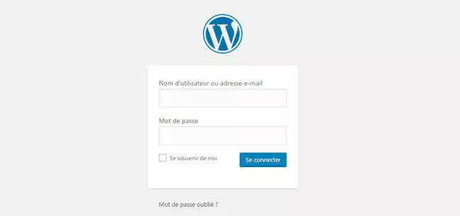 acces backoffice wordpress